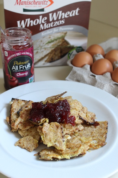 This Cardamom Almond Matzoh Brei is an extra flavorful version of Passover french toast. In less than ten minutes you have a healthy, easy breakfast that you'll want to eat all year round.| www.tastyoasis.net