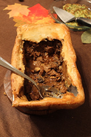 Donna Hay's Beef, Guinness and Mushroom Pie with a Hot Water Pastry Crust is a hearty meal that's a perfect weekend project. You can double it, and make an extra pie for your freezer or a friend. The pastry dough is easy to make, stands up to a heavy filling, and is flaky and buttery. It's definitely worth the effort! | www.tastyoasis.net