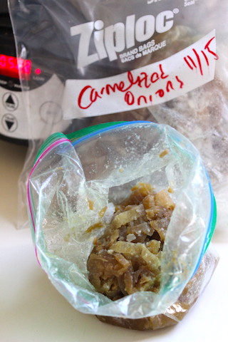 These Slow Cooker Caramelized Onions take less than ten minutes of prep work, and result in a sweet flavorful yield that can be used in a variety of dishes. Make a big batch, then freeze small packages for last minute cooking. | www.tastyoasis.net